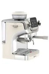 Vosco VST-520ECB Tek Kazanlı Öğütücülü ve Espresso Kahve Makinesi,2 L, 1 Gruplu, Beyaz, VST-520ECB