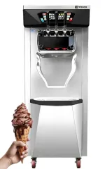 Vosco 3 Kollu Soft  Dondurma Makinesi, VSC-28F