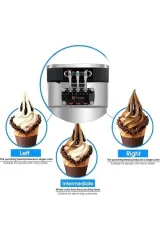 Vosco 3 Kollu Pro Silver Soft Dondurma Makinesi, VXY-P965S
