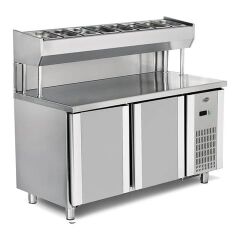 Empero Pizza ve Salata Buzdolabı 2 Kapılı , 150x80x85/135, EMP.150.80.01-PSY