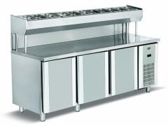Empero Pizza ve Salata Buzdolabı 3 Kapılı , 200x80x85/135, EMP.200.80.01-PSY
