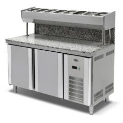 Empero Granitli Pizza ve Salata Buzdolabı 2 Kapılı , 150x80x85/135, EMP.150.80.01-PSYG