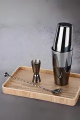 Vosco Kokteyl Boston Shaker Seti 3 Parça 750 ml, Paslanmaz Çelik, VSC-300B