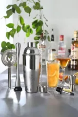 Vosco Kokteyl Shaker Seti 7 Parça 750 ml, Paslanmaz Çelik, VSC-7