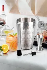 Vosco Kokteyl Boston Shaker Seti 7 Parça 750 ml, Paslanmaz Çelik, VSC-700B