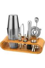 Vosco Kokteyl Boston Shaker Seti 10 Parça 750 ml, Paslanmaz Çelik, VSC-900B