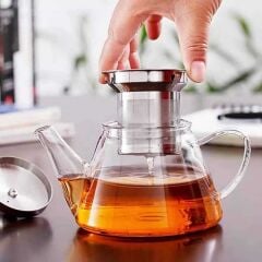 Epinox Demlik 500 ML V Modeli - Çelik Süzgeç VD-500M