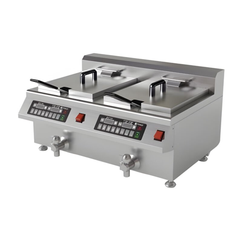 Vosco Endüstriyel Fritöz, Çiftli , 8+8 Litre, Elektrikli, 58x52x41,8 cm , VSL-FRT2C08B