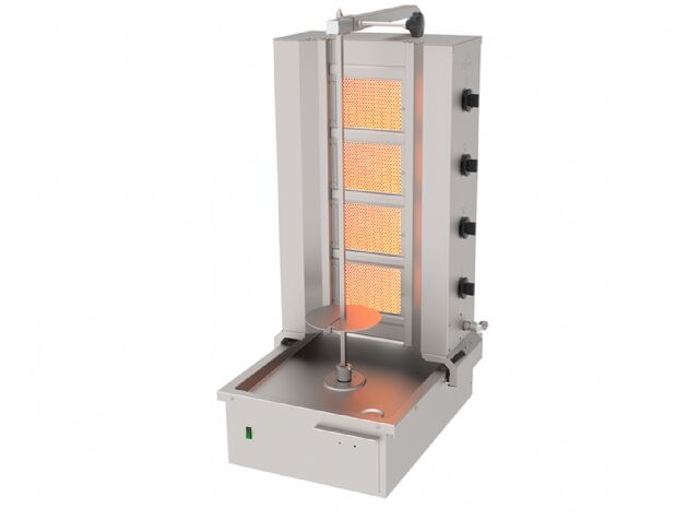 Atalay 4 Radyanlı Alttan Motorlu Gazlı Döner Ocağı, ADG-4A