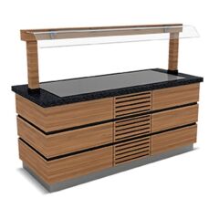 Empero Kapadokya Paslanmaz Soğuk Servis Ünitesi Nefeslikli, 200x90x90/155, KPD.P.SSU.06
