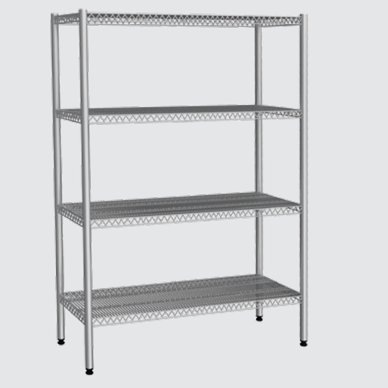 Empero Tel Raflar 4 Katlı (1800 mm), 36x152x180, EMP.T.2.36152-18-4