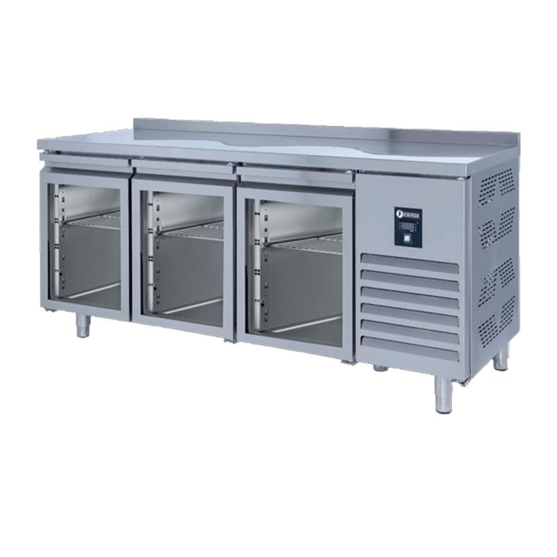 Iceinox Tezgah Tip Buzdolabı 3 Cam Kapılı, CTS 515 UG CR, 200x70x85