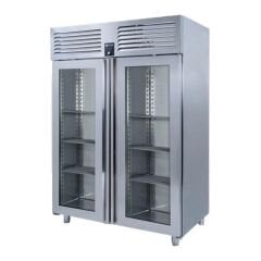 Ice Inox Dik Tip Deepfreeze 2 Cam Kapılı, VT 1150 N VG, 140x77x210