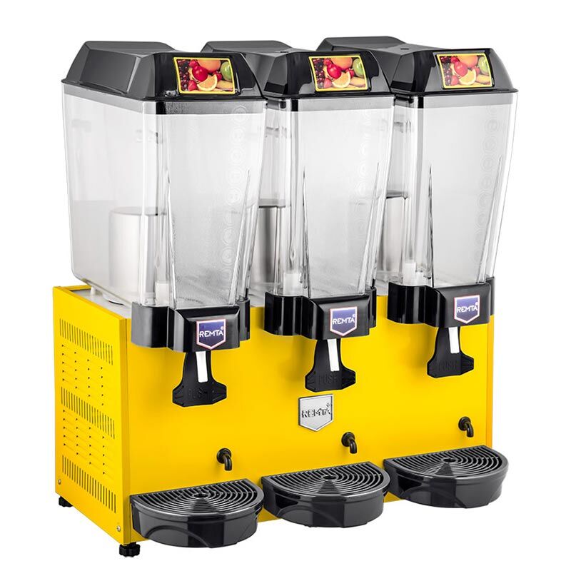 Remta Şerbet Soğutucu, 3 Hazneli, Şerbet+Şerbet+Şerbet, 20+20+20 L, Sarı, ST16.SARI