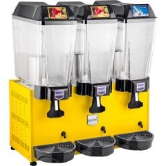 Remta Şerbet+Şerbet+Ayran Soğutucu, 3 Hazneli, 20+20+20 L, Sarı, ST17.SARI