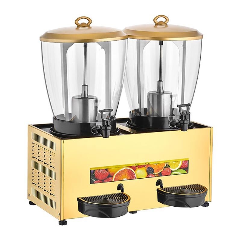 Remta Royal Şerbet ve Ayran Soğutucu, 2 Hazneli, Şerbet+Ayran, 20+20 L, Gold,  66X48X78, ST29