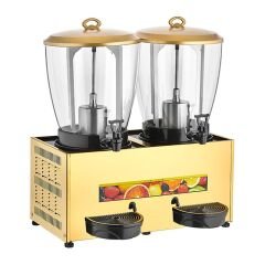 Remta Royal Şerbet ve Ayran Soğutucu, 2 Hazneli, Şerbet+Ayran, 20+20 L, Gold,  66X48X78, ST29