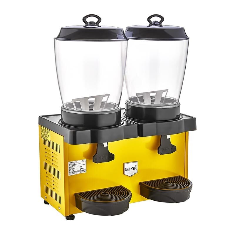 Remta Royal Mini Çiftli Şerbet ve Ayran Soğutucu 11+11 L, Sarı, ST35.SARI