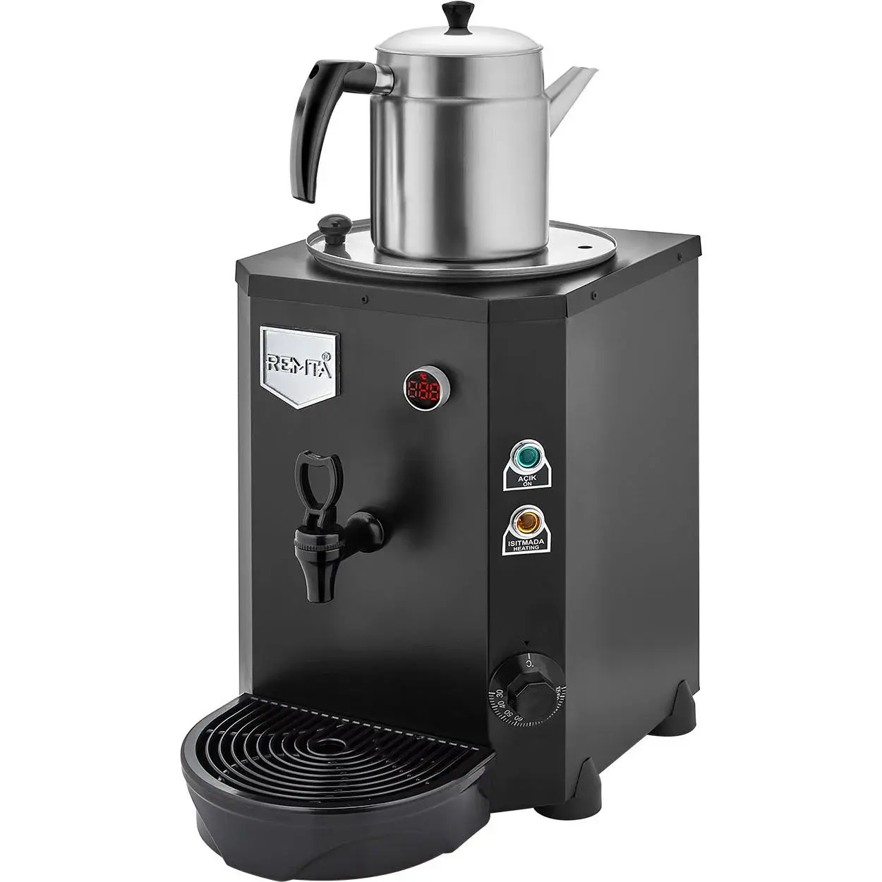 Remta Tek Demlikli Mini Jumbo Çay Makinesi, 9 L, Elektrikli, Siyah, DE14.SİYAH