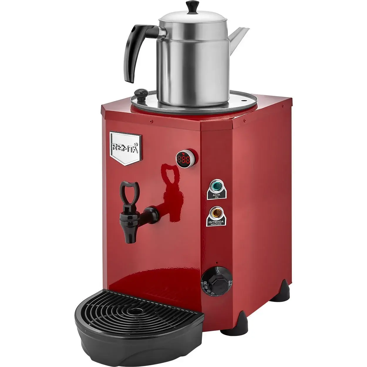 Remta Tek Demlikli Mini Jumbo Çay Makinesi, 9 L, Elektrikli, Kırmızı, DE14.KIRMIZI