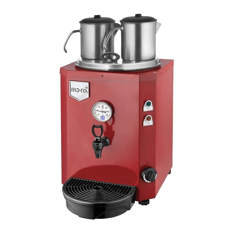 Remta 2 Demlikli Jumbo Çay Makinesi,15 L, Elektrikli, Kırmızı, 47x30x58, DE12.KIRMIZI