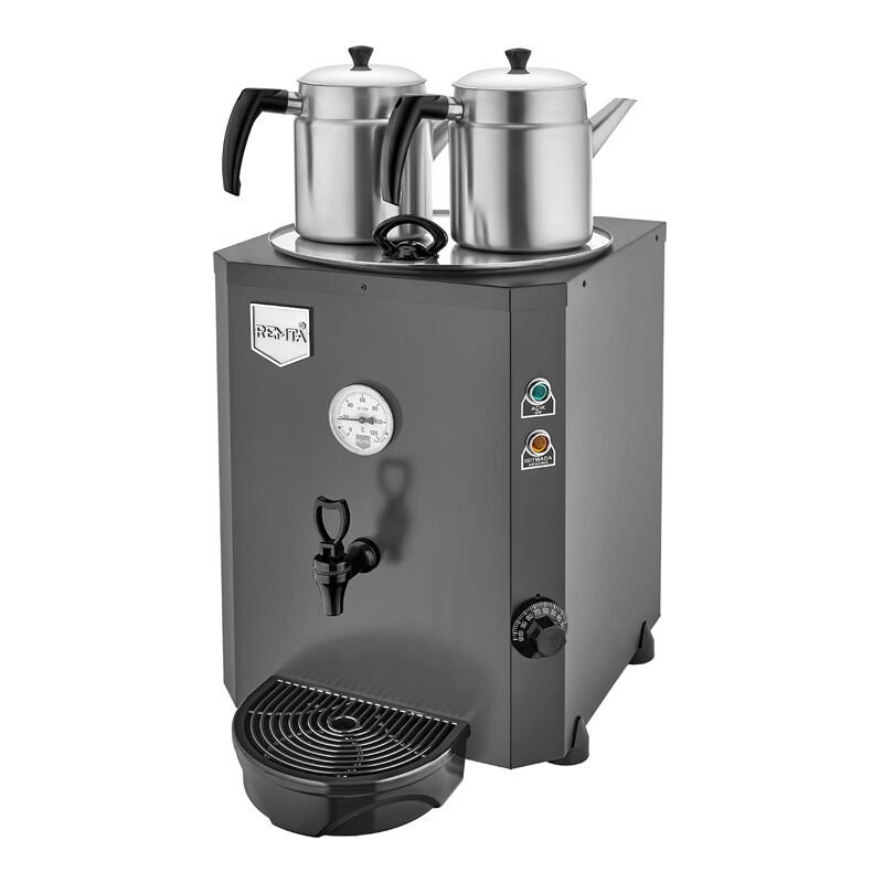 Remta 2 Demlikli Jumbo Çay Makinesi,23 L, Elektrikli, Siyah, 48x36x62, DE11.SİYAH