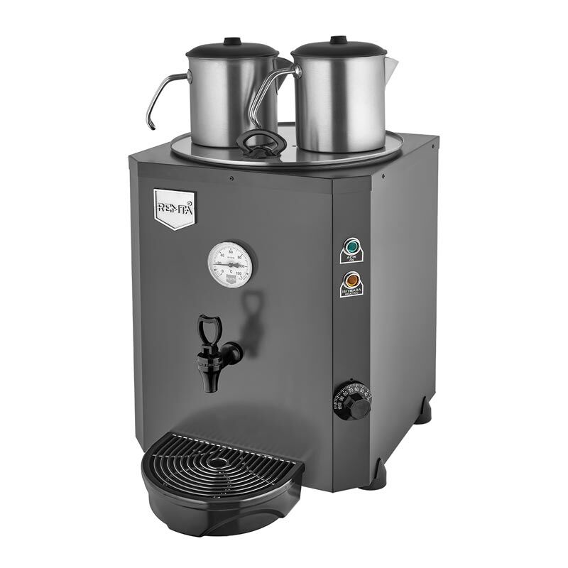 Remta 2 Demlikli Jumbo Şamandıralı (Şebeke) Çay Makinesi, 23 L, Elektrikli, Siyah, 48x36x62, DE11S.SİYAH