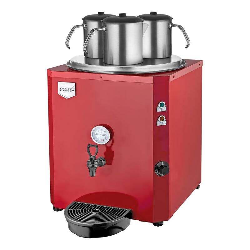 Remta 3 Demlikli Jumbo Şamandıralı (Şebeke) Çay Makinesi, 40 L, Elektrikli, Kırmızı, 54x40x71, DE10S.KIRMIZI