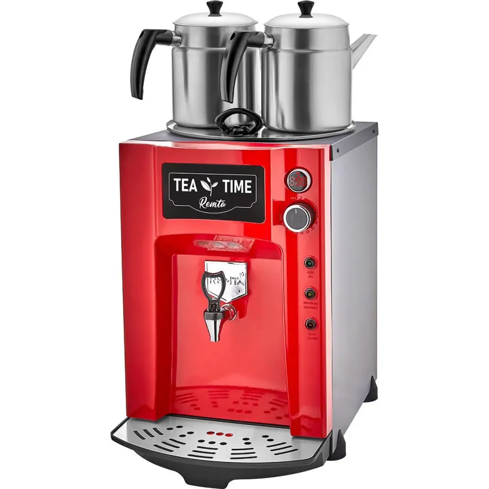 Remta Premium Jumbo Çay Makinesi, 2 Demlikli, 15 L, Elektrikli, Kırmızı, DE12P.KIRMIZI