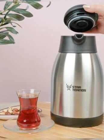 Star Termos Horeca, Çelik Termos, 2 Lt, Siyah
