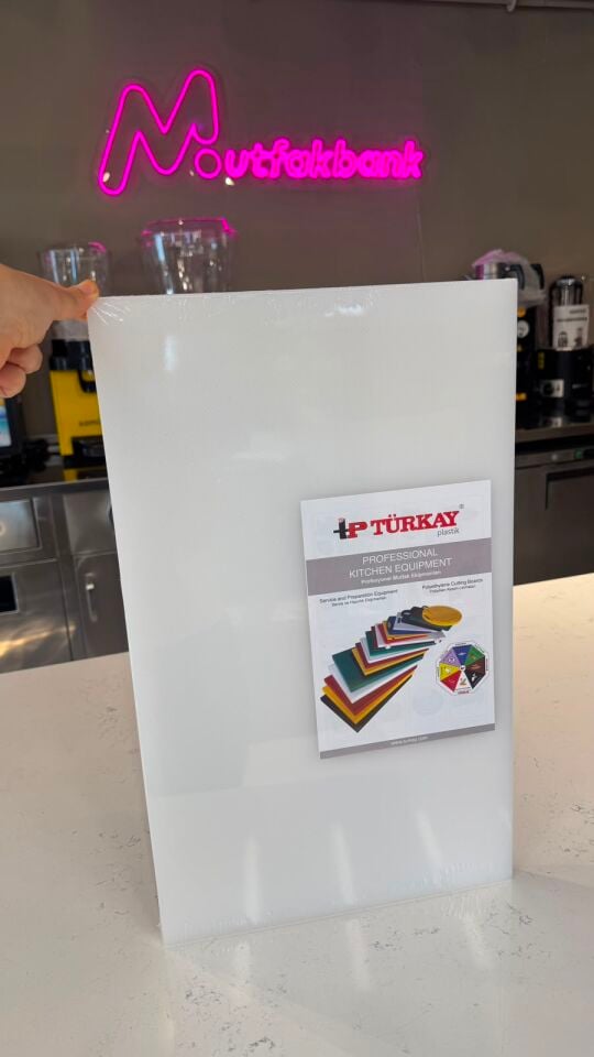 Türkay, Polietilen Kesme Tahtası, Beyaz, 50x30x2xcm