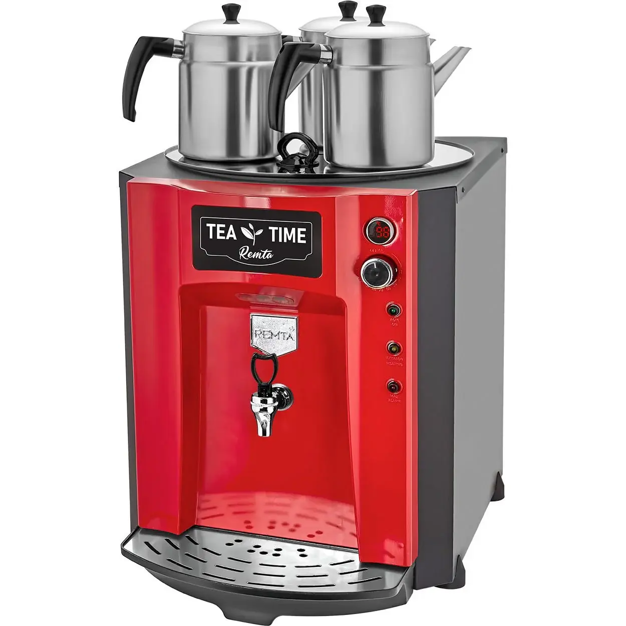 Remta Premium Jumbo Çay Makinesi, 3 Demlikli, 40 L, Kırmızı, DE10P.KIRMIZI
