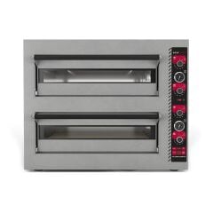 Inoxclass Çift Katlı Elektrikli Pizza Fırını 33 cm x 8 Pizza Kapasiteli, Margarita C-502E