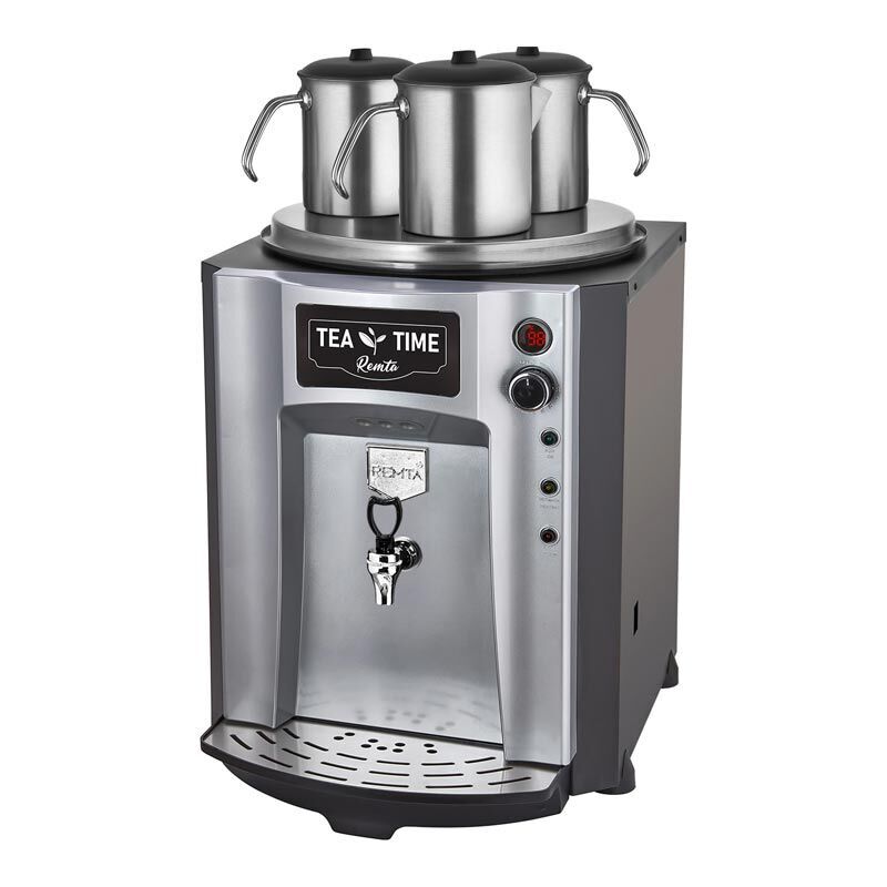 Remta Premium Jumbo Şamandıralı (Şebeke) Çay Makinesi, 3 Demlikli, 40 L, Elektrikli,Gri, 54X40X71, DE10SP.GRİ