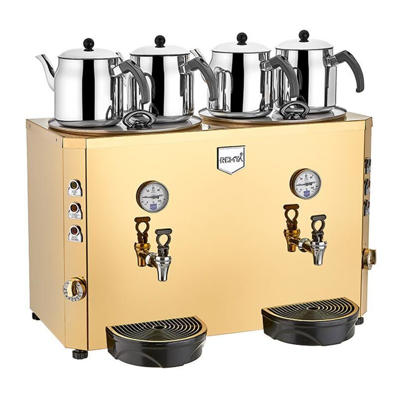Remta Jumbo Şamandıralı Çay Makinesi, 4 Demlikli, 46 L, Elektrikli, 68x61x68, DE13S