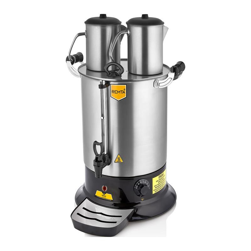 Remta Platin Model Çift Demlik Çay Makinesi, 17 L, 42x36x57 cm, PT14