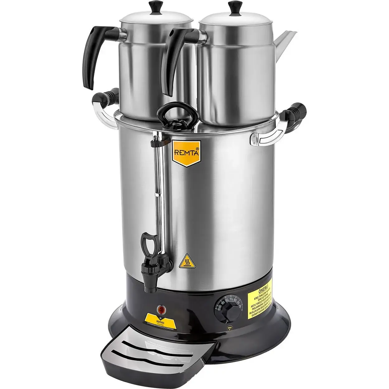 Remta Platin Model Çift Demlik Çay Makinesi, 17 L, PT14
