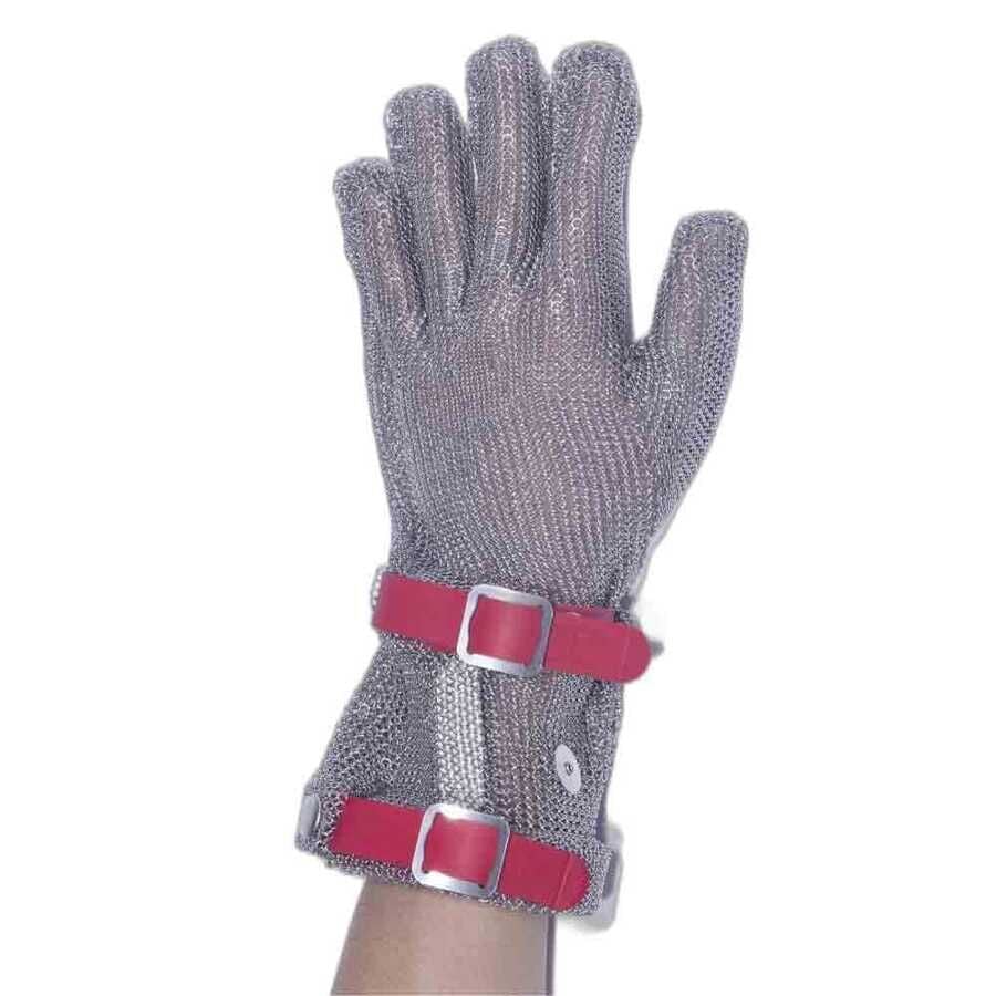 Epinox Çelik Eldiven Uzun 8 Cm Kırmızı (M) EL-UZK