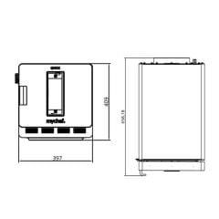 Mychef Quick 1T Katalizörlü Hızlı Pişirme Fırını, Siyah QUICK1T