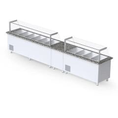 Iceinox Servis Buzdolabı-Servis Ünitesi 3 Kapılı STH F 515 CR, 200x80x132