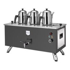 Remta Çift Cidarlı Çay Ocağı ,Şamandıralı,3 Demlikli, 31 L, Elektrikli, Kırmızı, 62X25X44 cm, EP03(L).KIRMIZI