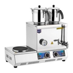 Remta 30 Model Ocaklı Çay Ocağı, Çift Demlikli, 24 L, Elektrikli,  60x35x40 cm, K31