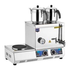 Remta 40 Model Ocaklı Çay Ocağı, Çift Demlikli, 29 L, Elektrikli,   60x35x44 cm, K34
