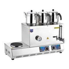 Remta 55 Model Ocaklı Çay Ocağı, Üç Demlikli, 34 L, Elektrikli, 74x35x42 cm,  K32