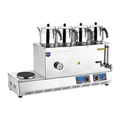 Remta 85 Model Ocaklı Çay Ocağı, Dört Demlikli, 43 L, Elektrikli, 84x35x42 cm, K33