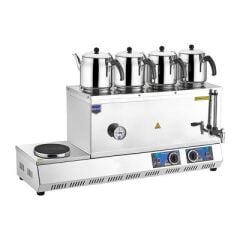Remta 85 Model Ocaklı Çay Ocağı, Dört Demlikli, 43 L, Elektrikli, 84x35x42 cm, K33
