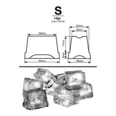 Icetech SS-25 Hazneli Küp Buz Makinesi, 22 kg/gün Kapasiteli, SS-25