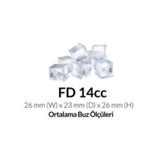Icetech HD/FD-70  Hazneli Kare Buz Makinesi, 76 kg/gün Kapasiteli, HD/FD-70