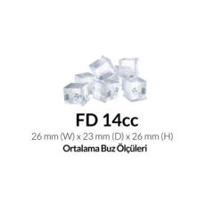 Icetech HD/FD-150 Hazneli Kare Buz Makinesi, 145 kg/gün Kapasiteli, HD/FD-150