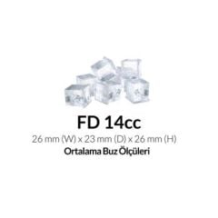 Icetech HD/FD-415 Haznesiz Küp Buz Makinesi, 403 kg/gün Kapasiteli, HD/FD-415